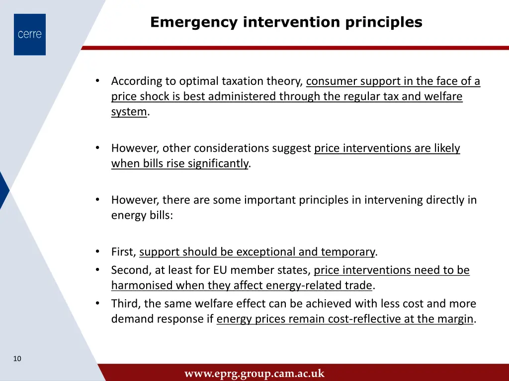 emergency intervention principles