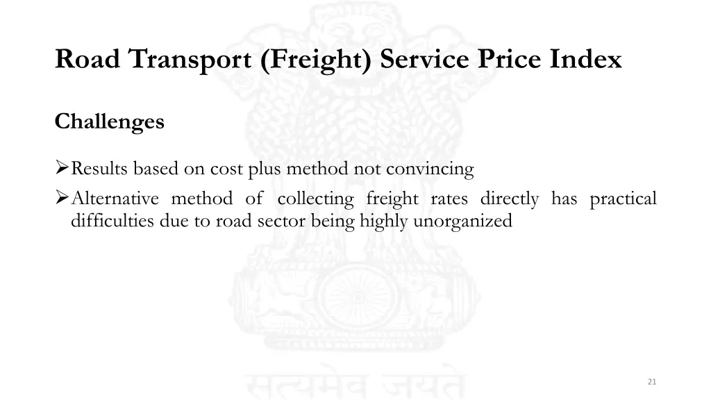 road transport freight service price index 1