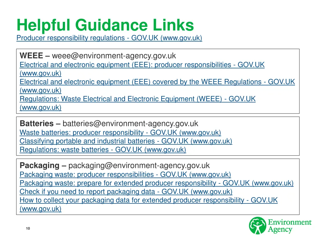 helpful guidance links producer responsibility