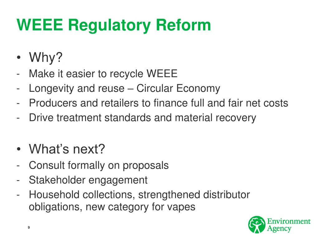 weee regulatory reform