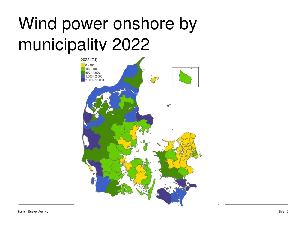 wind power onshore by municipality 2022