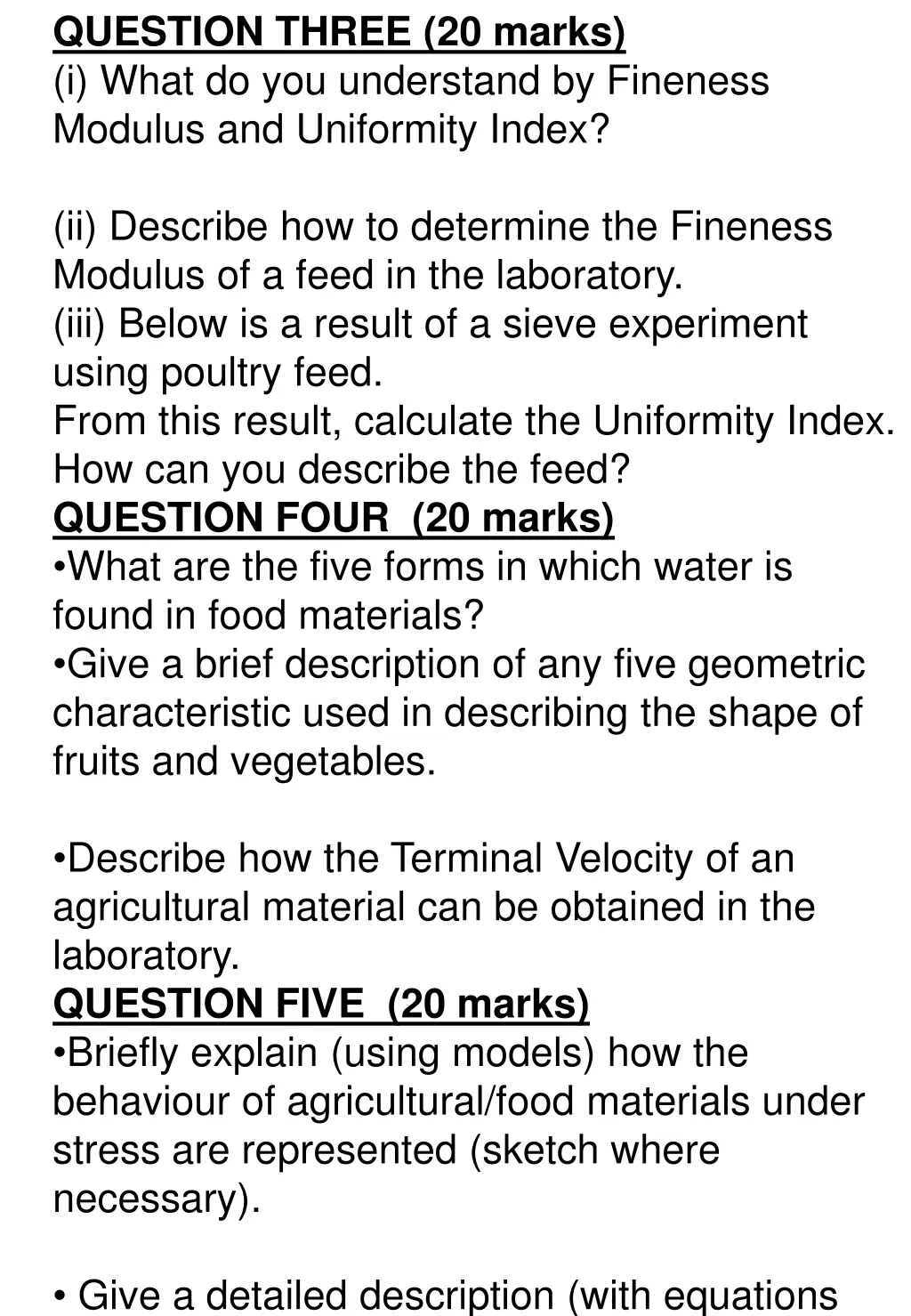 question three 20 marks i what do you understand