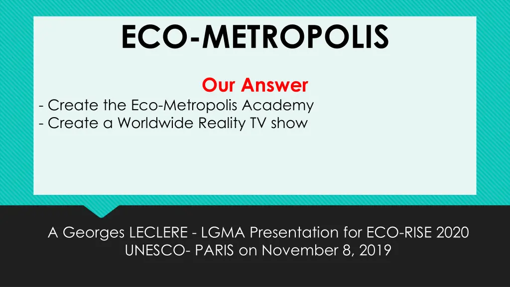 eco metropolis 6