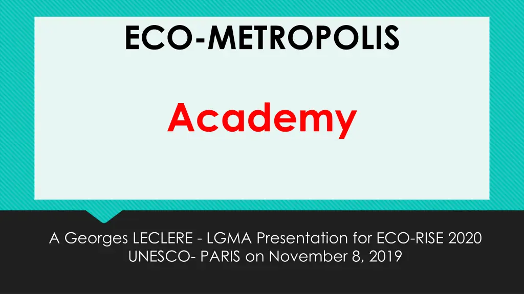 eco metropolis 8