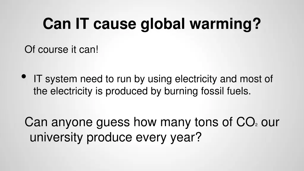 can it cause global warming