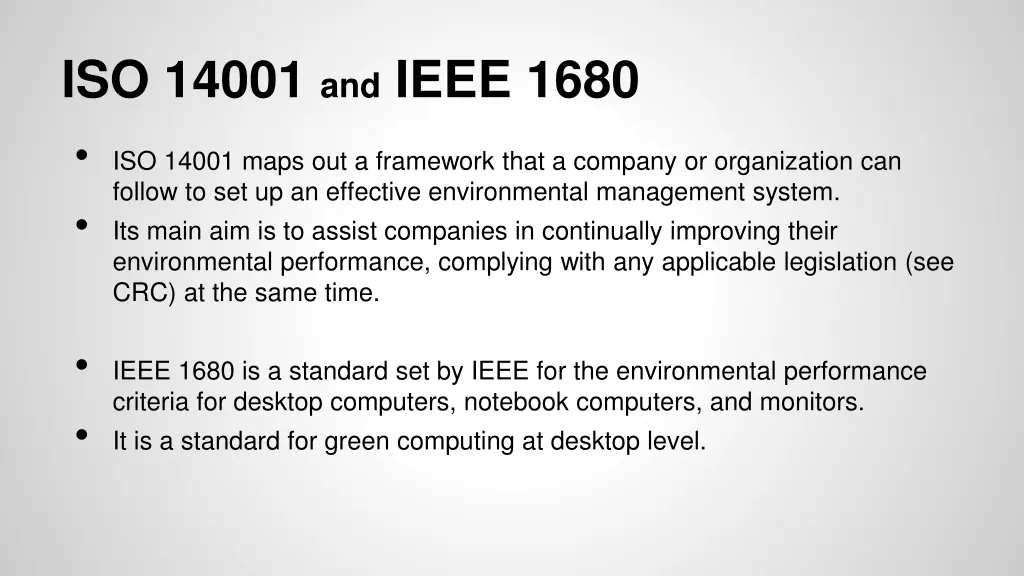 iso 14001 and ieee 1680