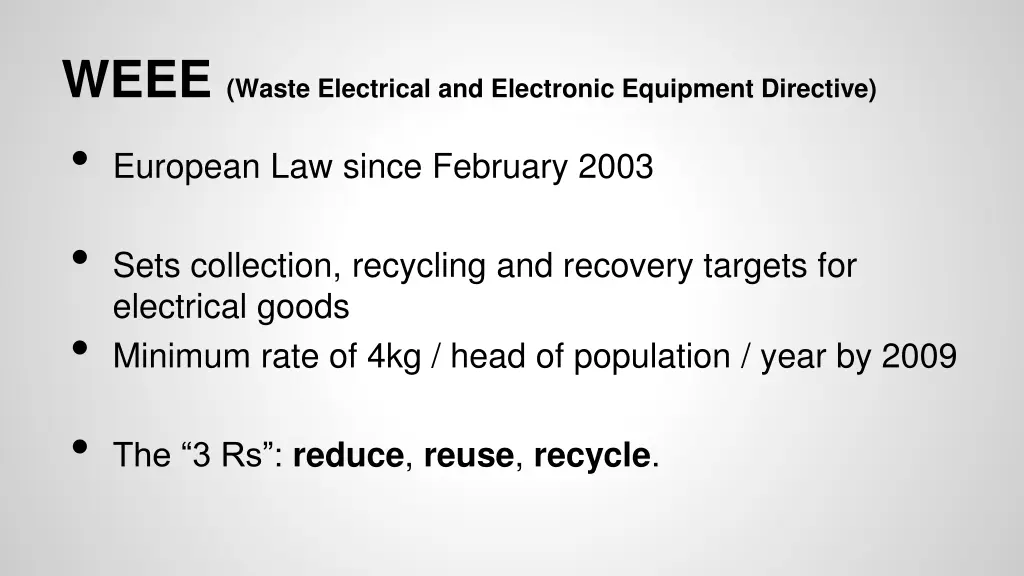 weee waste electrical and electronic equipment