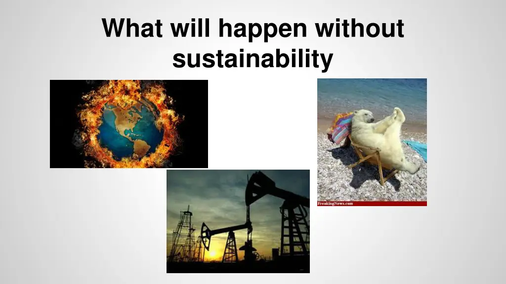 what will happen without sustainability