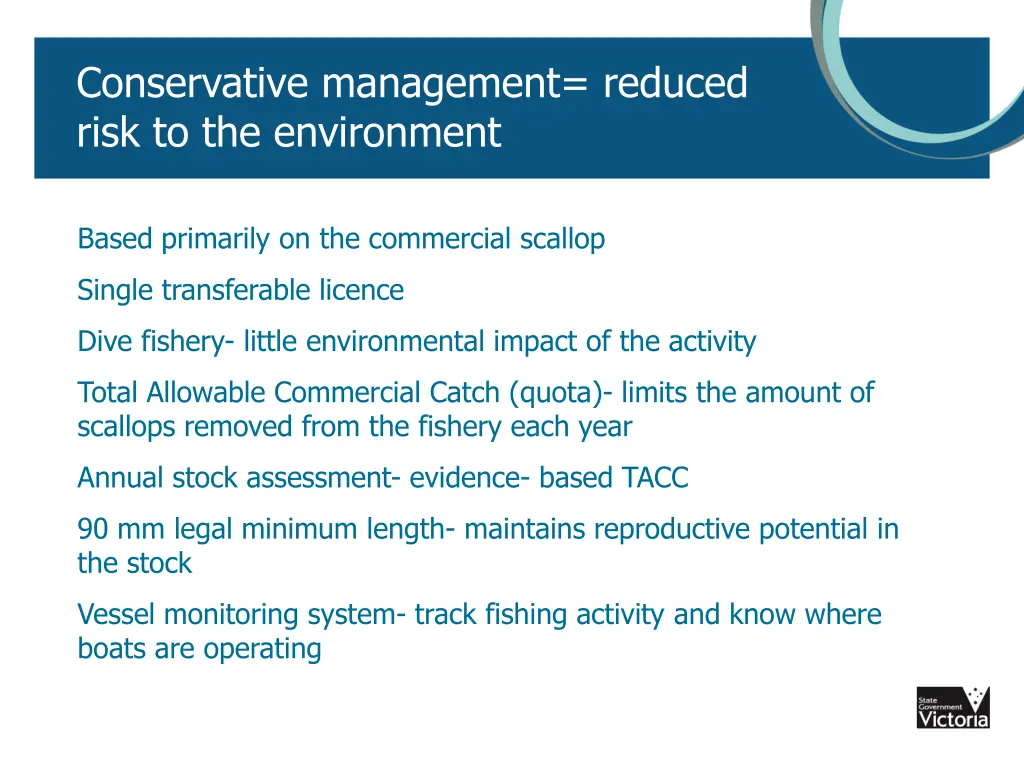 conservative management reduced risk