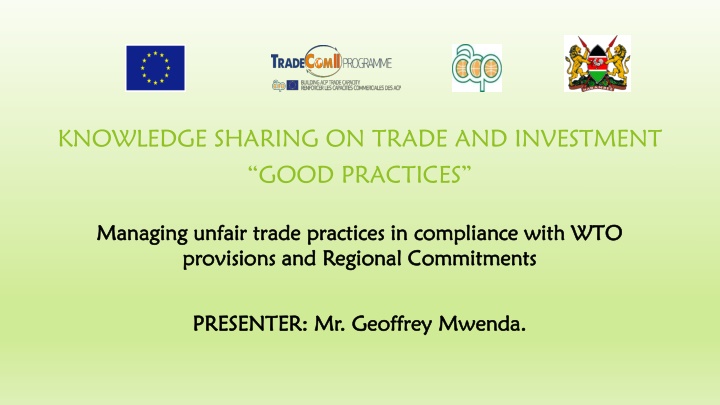 knowledge sharing on trade and investment good