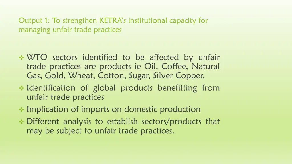 output 1 to strengthen ketra s institutional