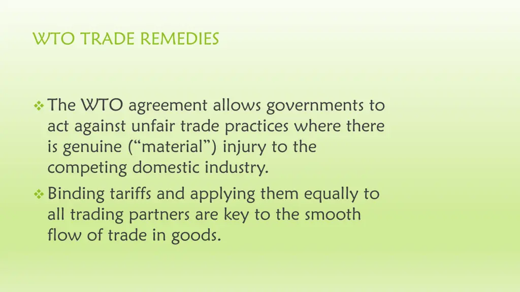 wto trade remedies