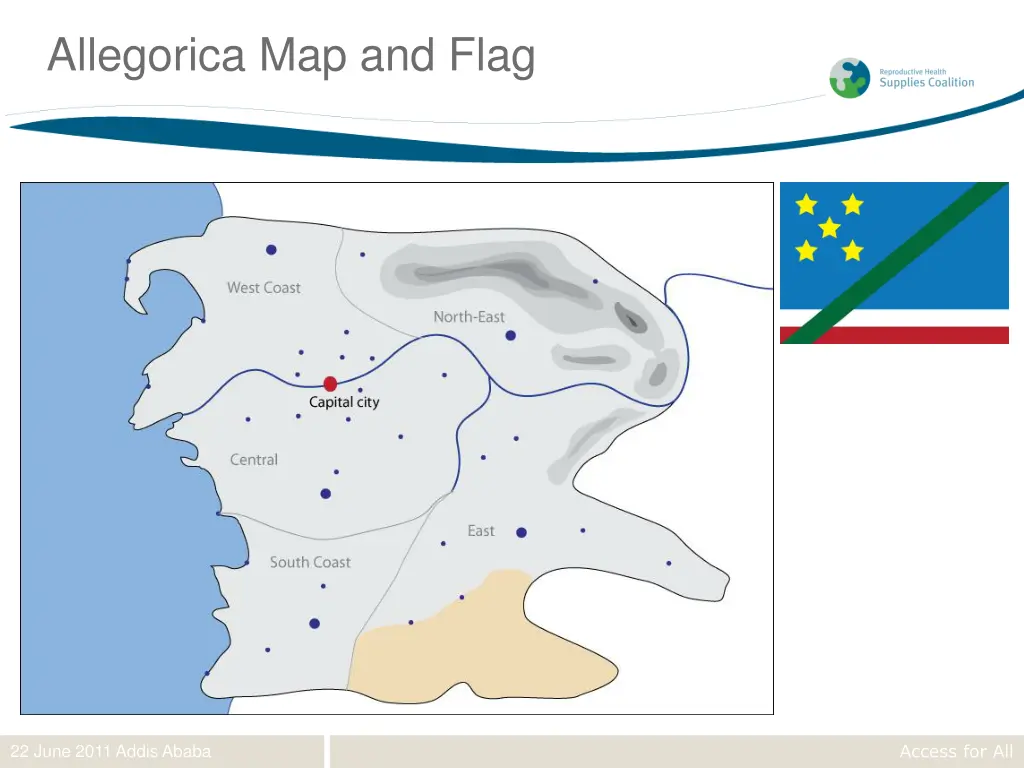 allegorica map and flag