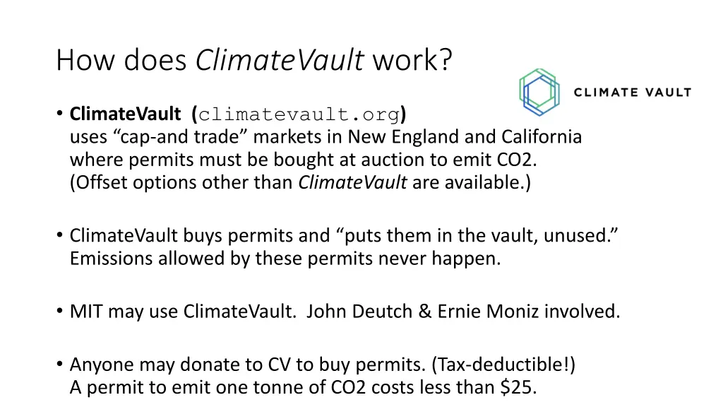 how does climatevault work