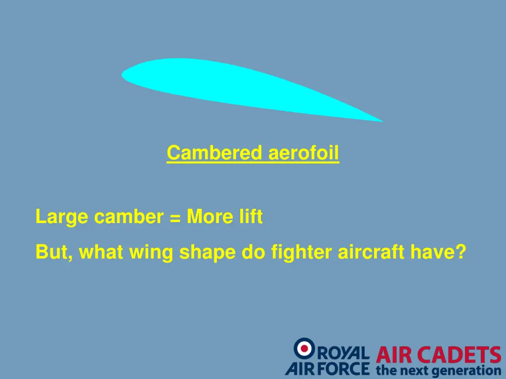 cambered aerofoil