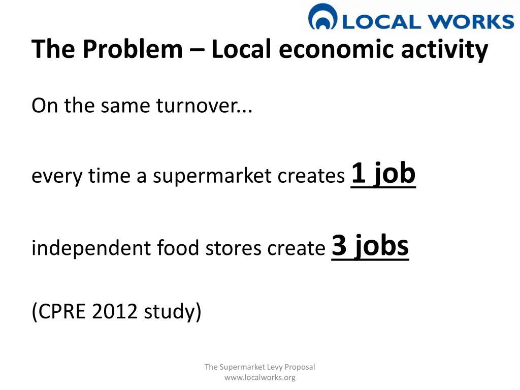 the problem local economic activity 1