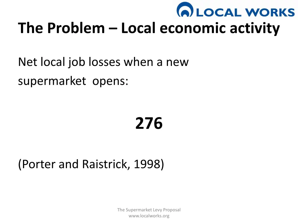 the problem local economic activity 2