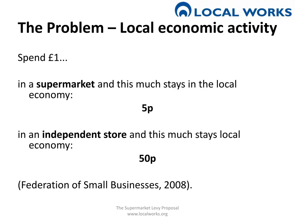 the problem local economic activity 3