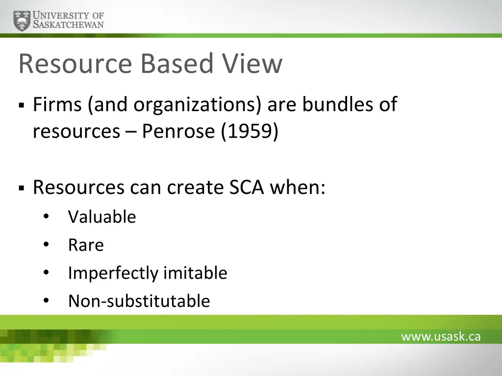 resource based view