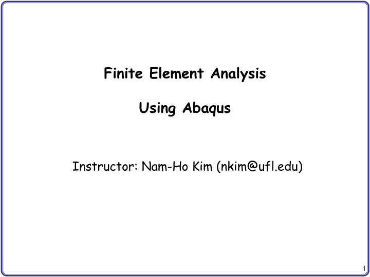 finite element analysis