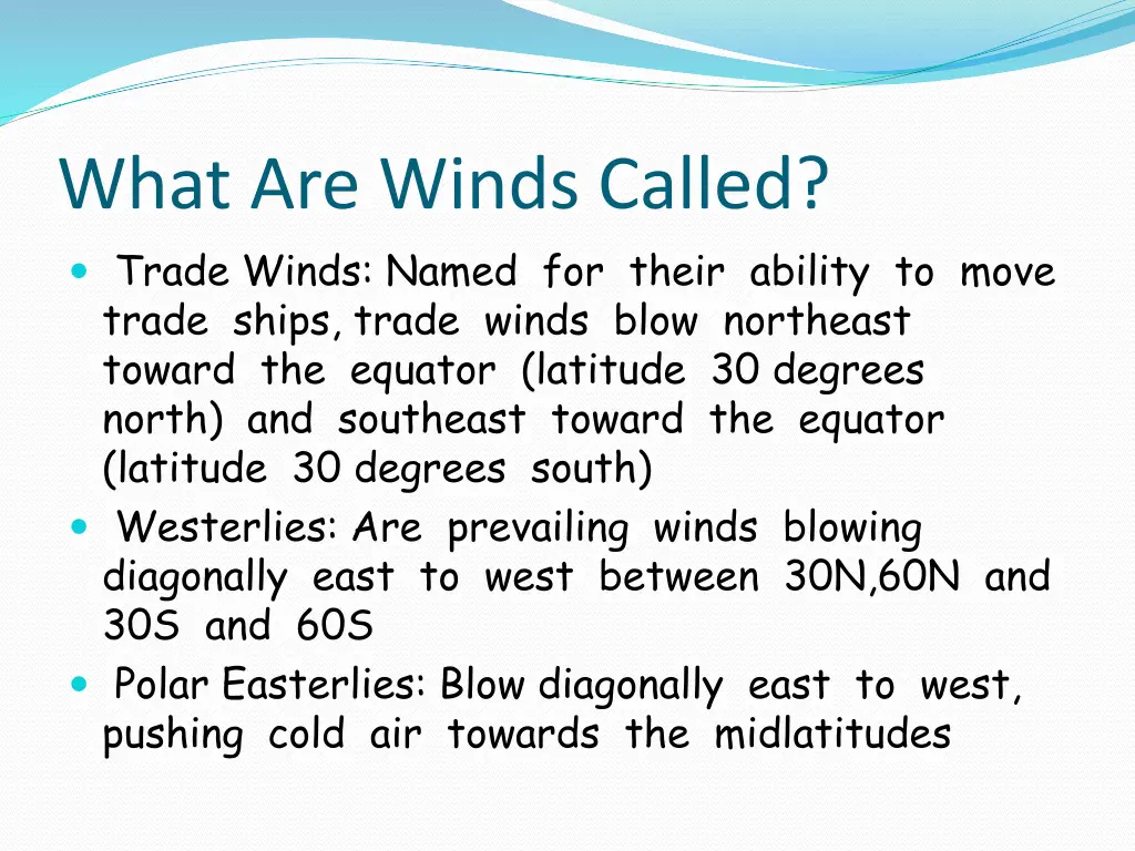 what are winds called trade winds named for their