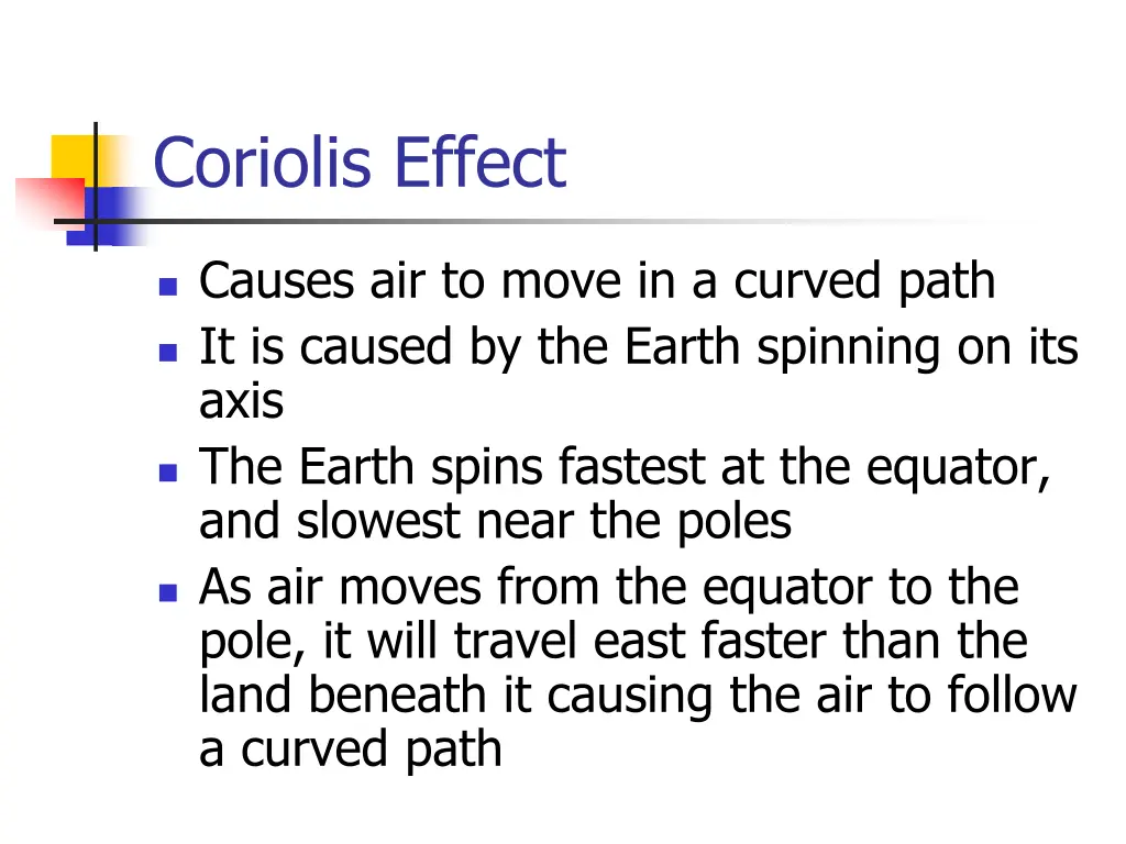 coriolis effect