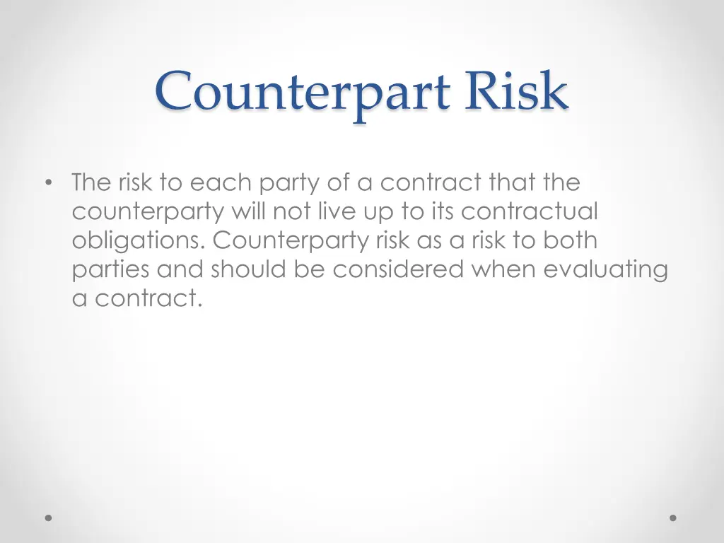 counterpart risk