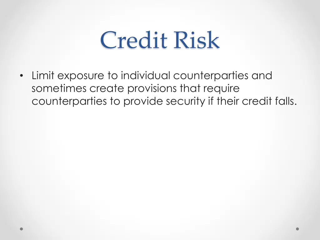 credit risk