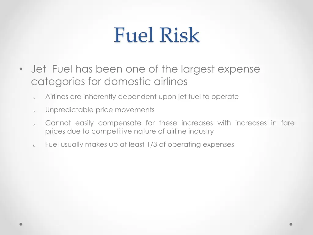 fuel risk