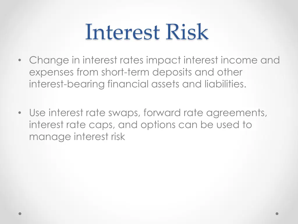 interest risk