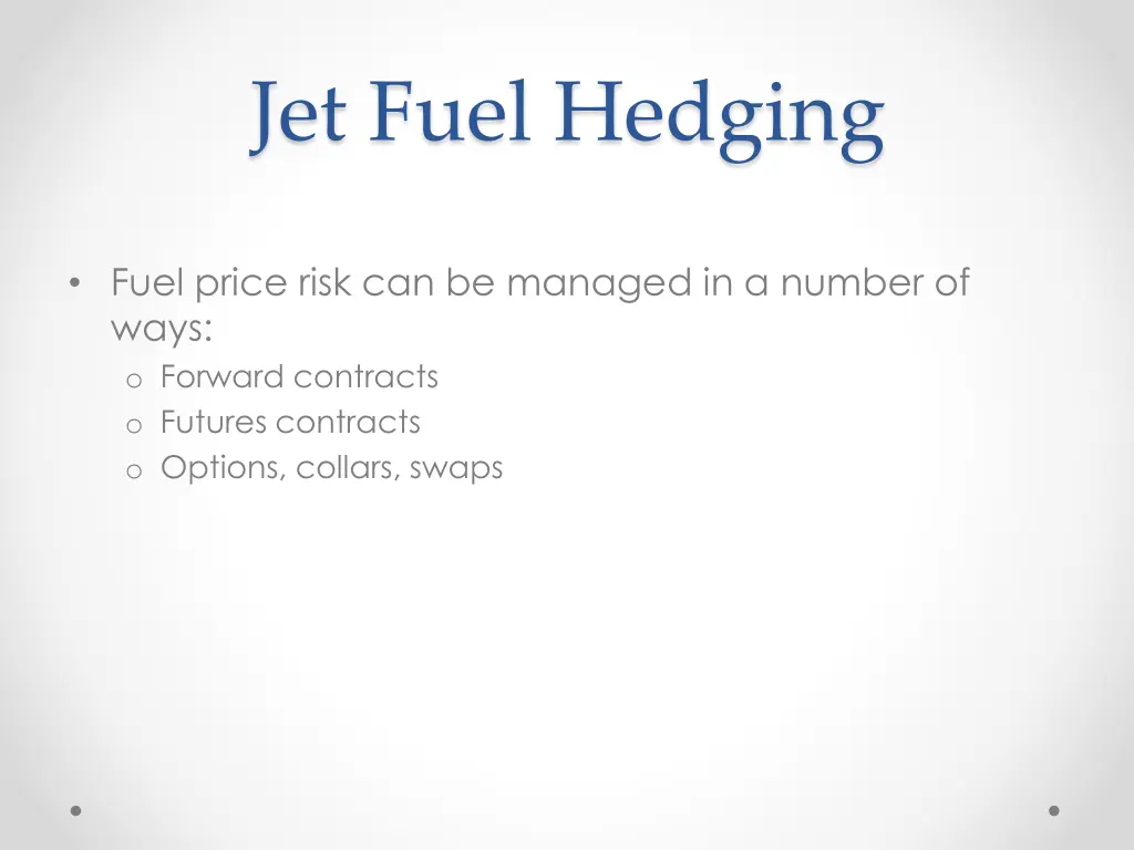 jet fuel hedging