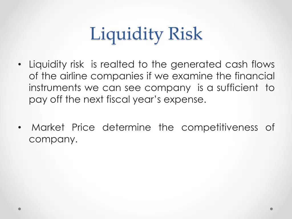 liquidity risk