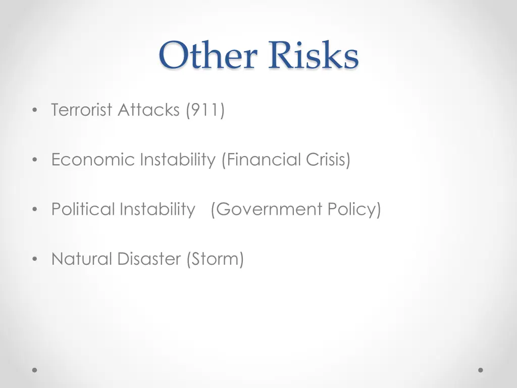 other risks