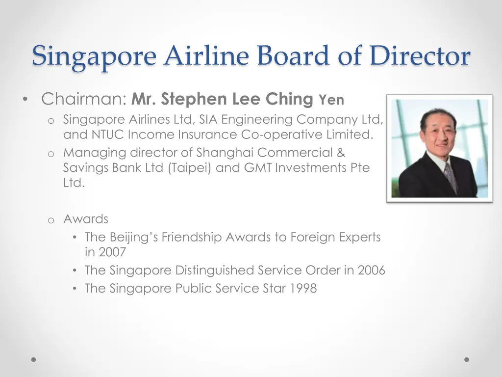 singapore airline board of director 1