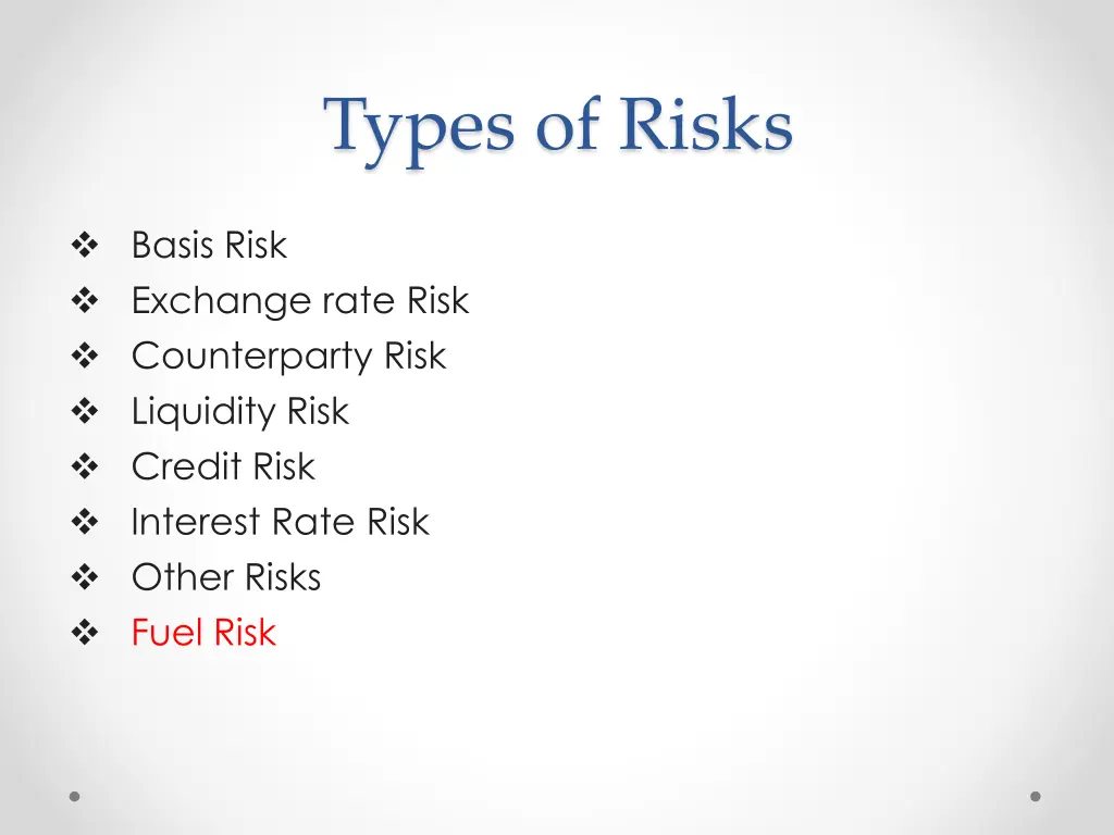 types of risks