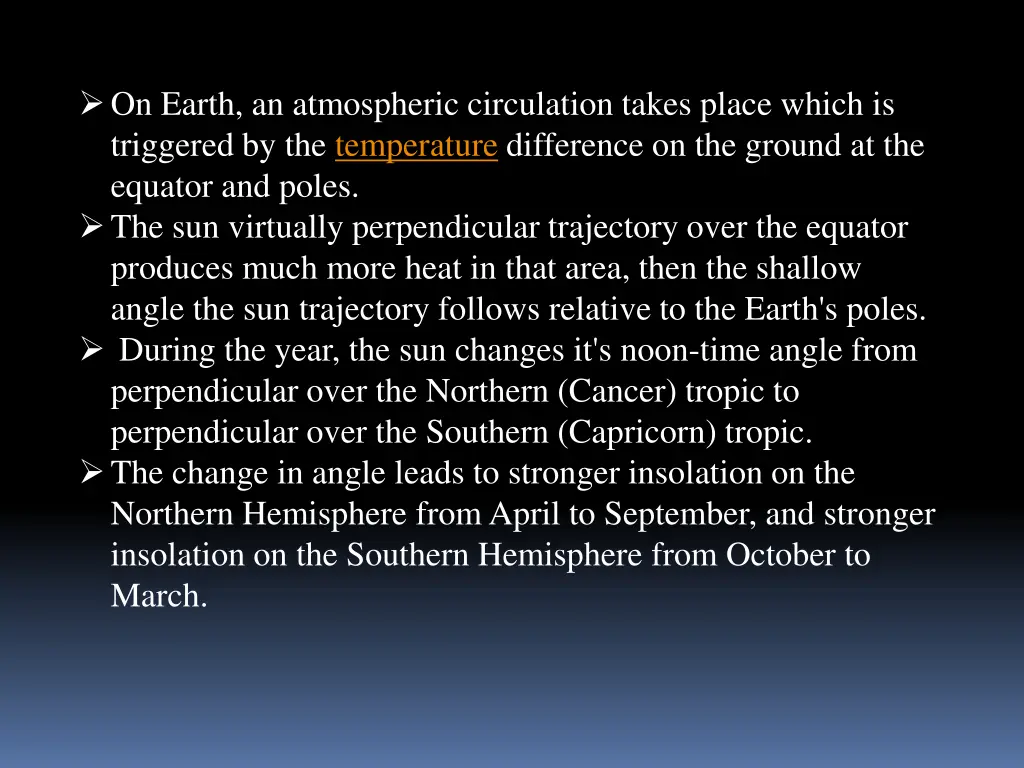 on earth an atmospheric circulation takes place