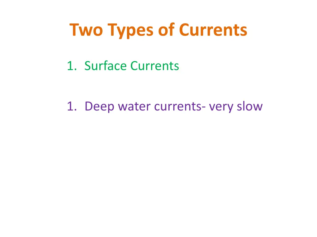 two types of currents