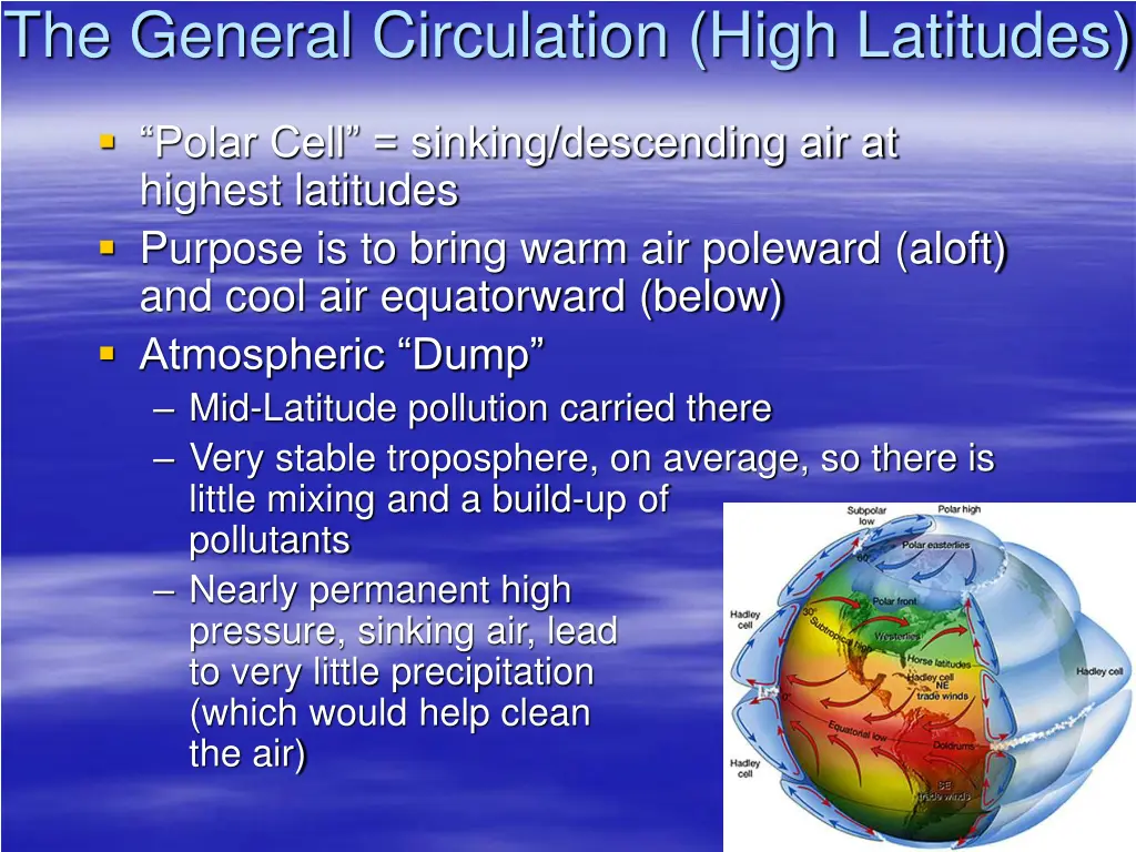 the general circulation high latitudes