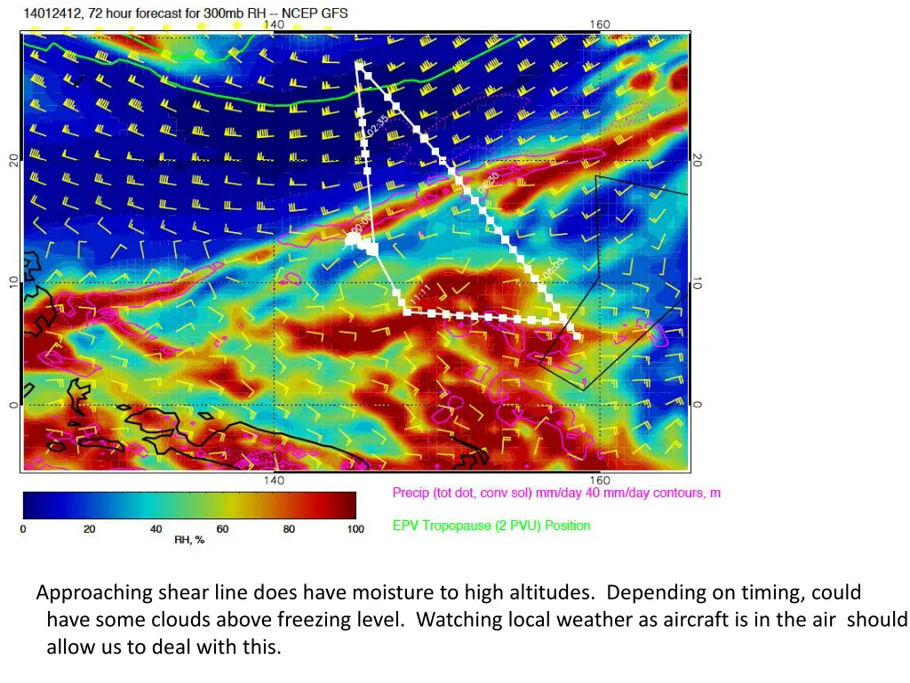 approaching shear line does have moisture to high