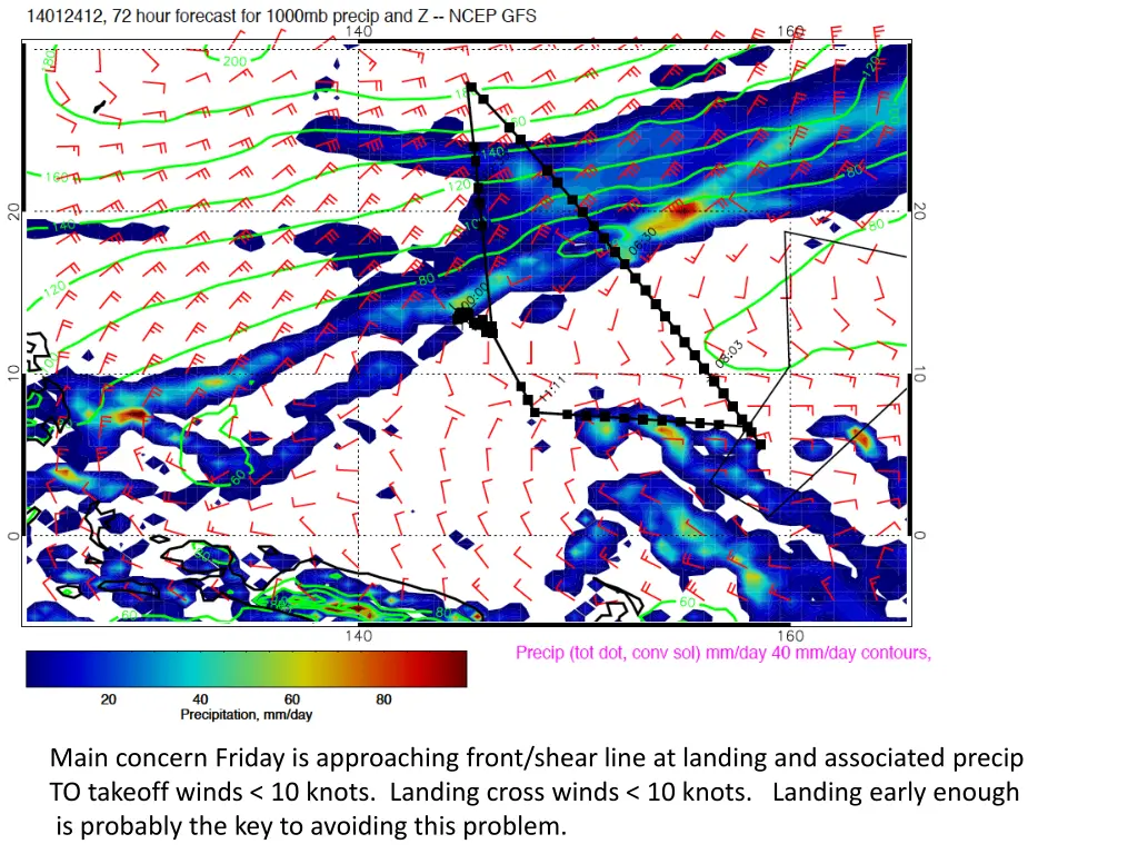 main concern friday is approaching front shear