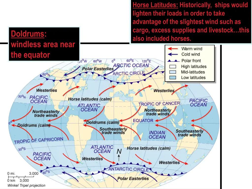 horse latitudes historically ships would lighten