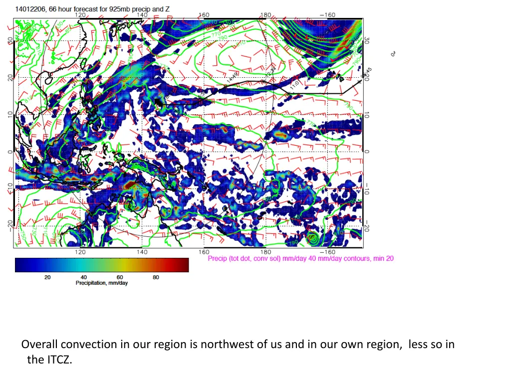 overall convection in our region is northwest