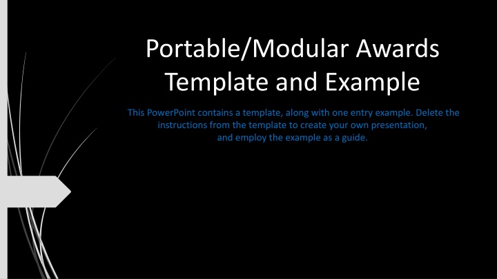 portable modular awards template and example