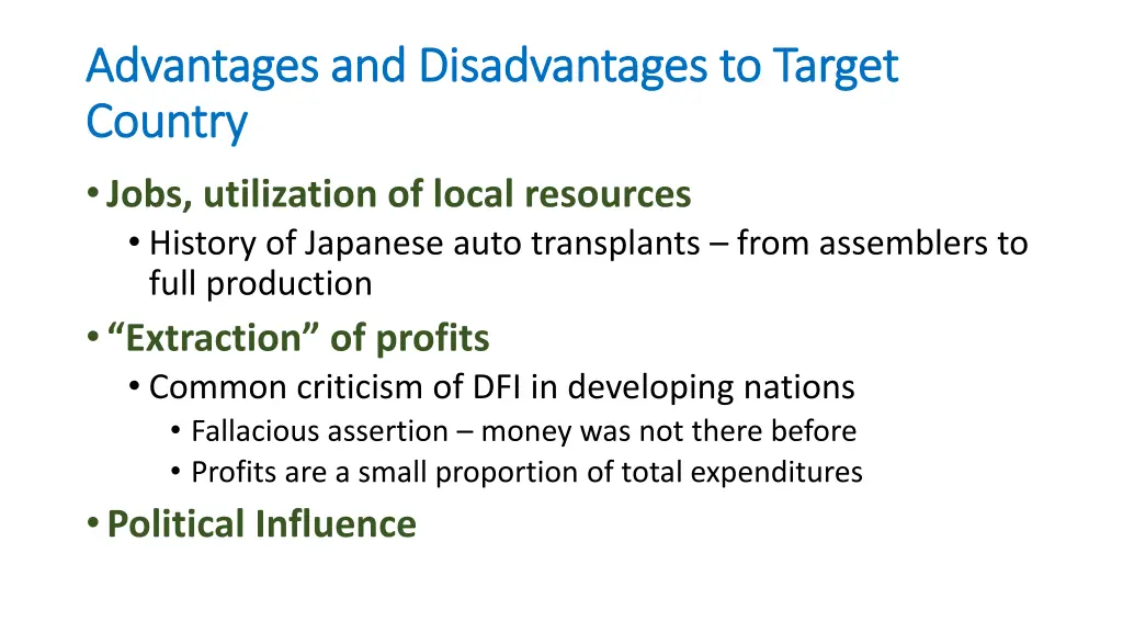 advantages and disadvantages to target advantages