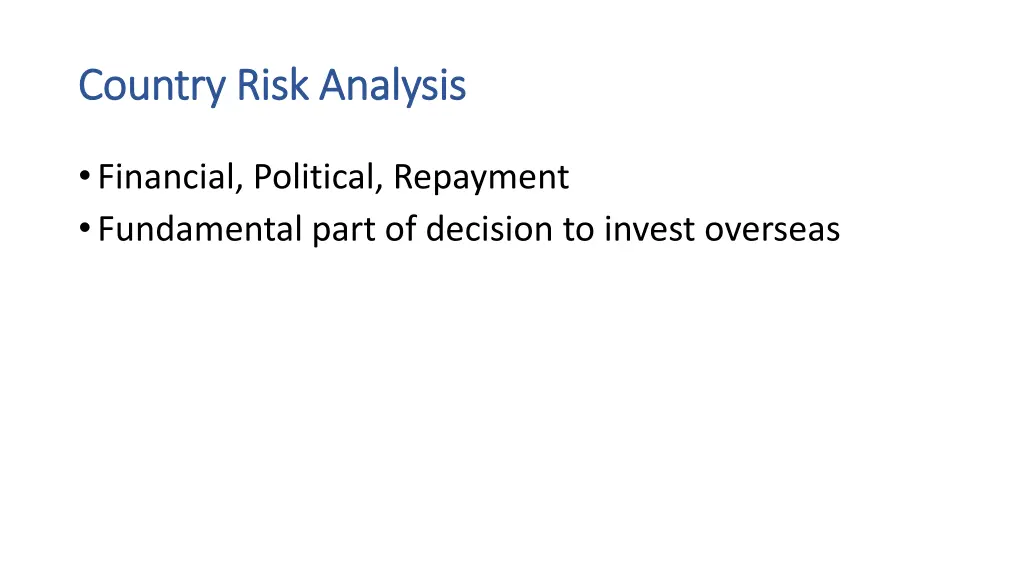 country risk analysis country risk analysis