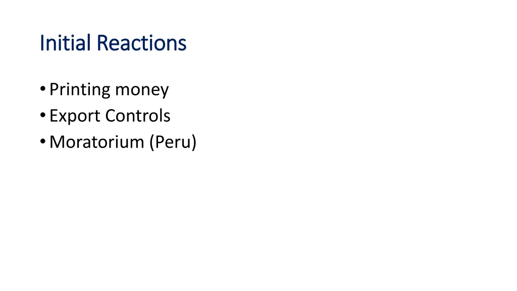 initial reactions initial reactions