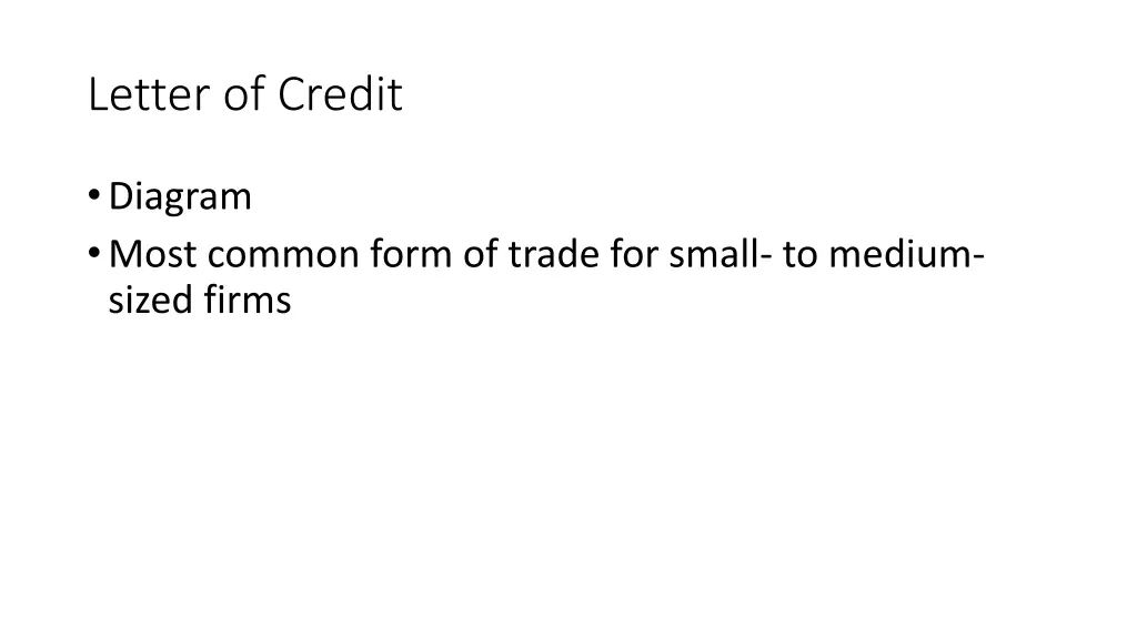 letter of credit