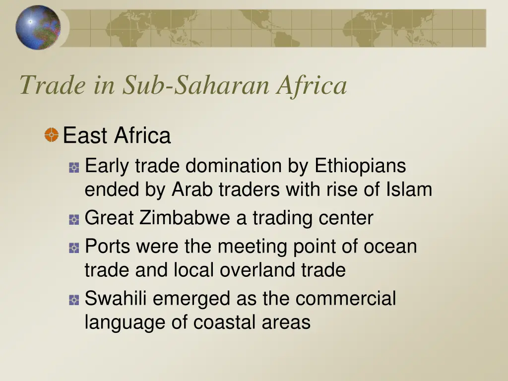 trade in sub saharan africa 1