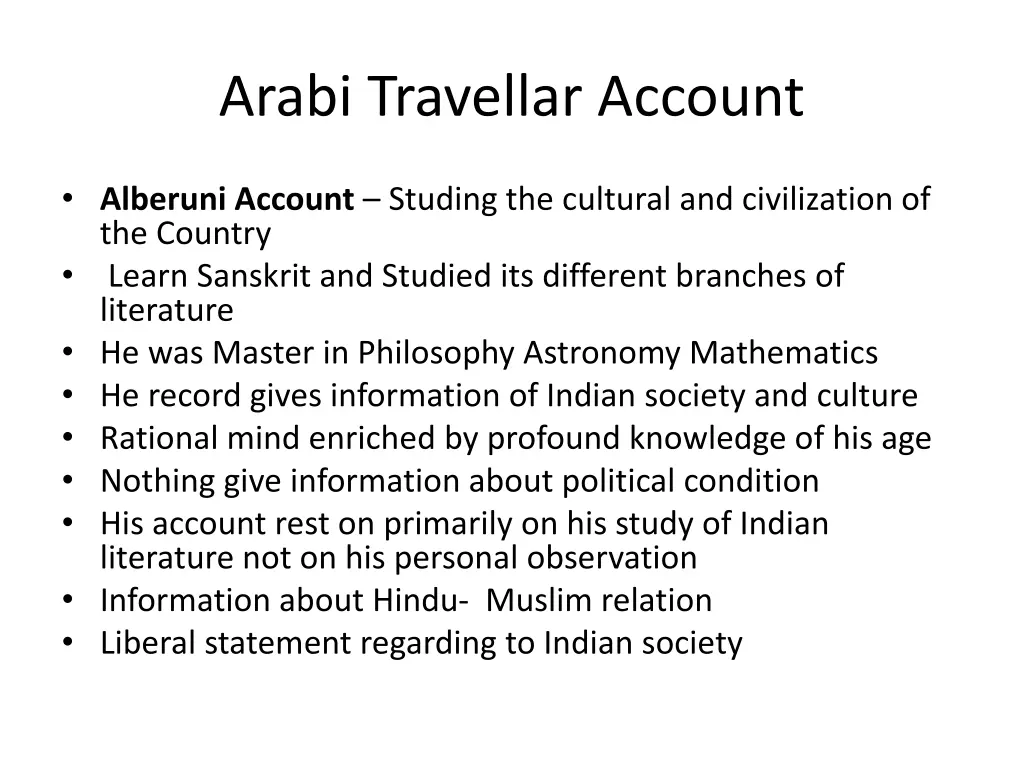 arabi travellar account