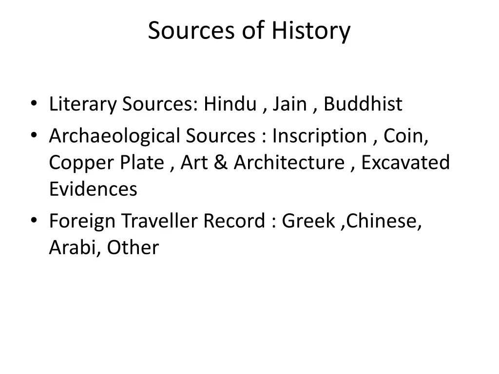 sources of history